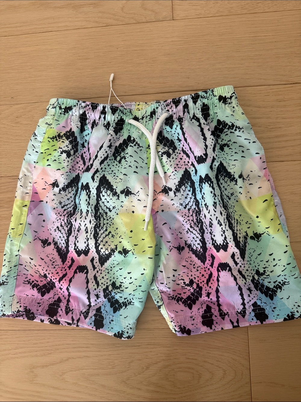 Stella Cove Pastel Multicolor Snake-Print Swim Shorts
